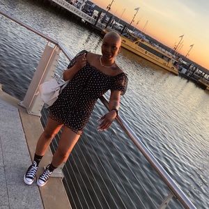 Polka dot mini dress